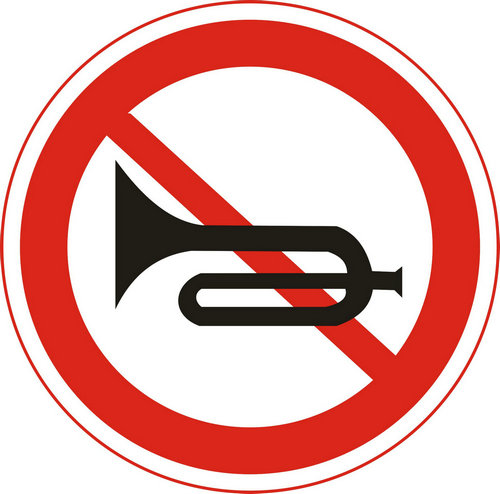 禁止鸣喇叭标志牌